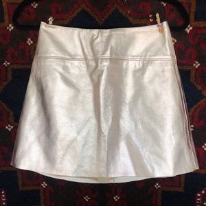 urban outfitters pink metallic a-line skirt